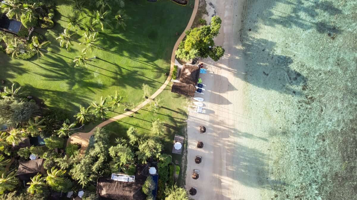 The Oberoi Beach Resort Mauritius Aerial